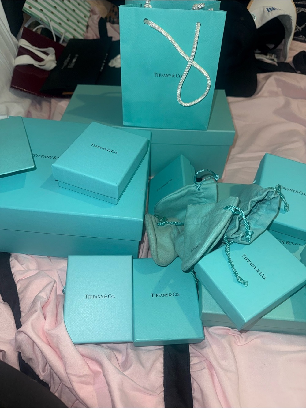 Tiffany & Co. boxes and pouches